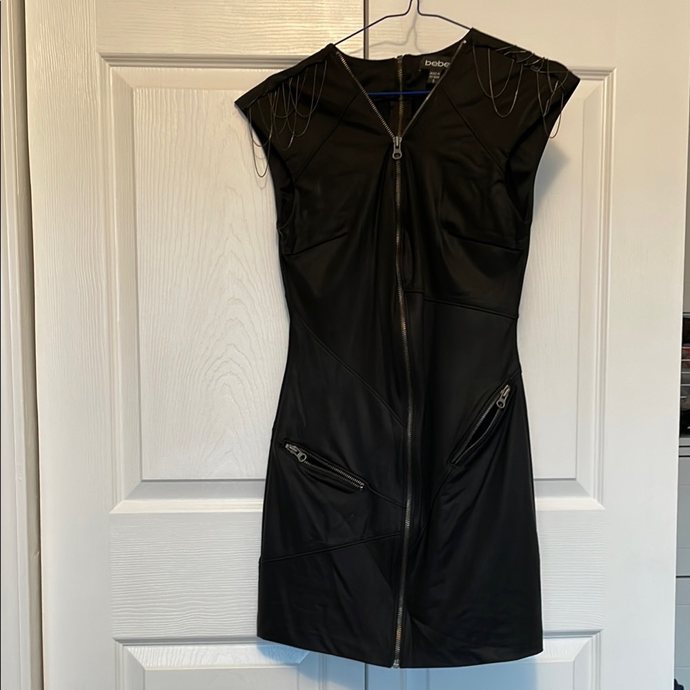 bebe Black Mini Sheath Dress